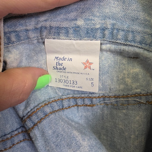 Vintage Made In The Shade Denim Shorts Womens 5 High Waist Pleated Acid Wash USA - Picture 7 of 13